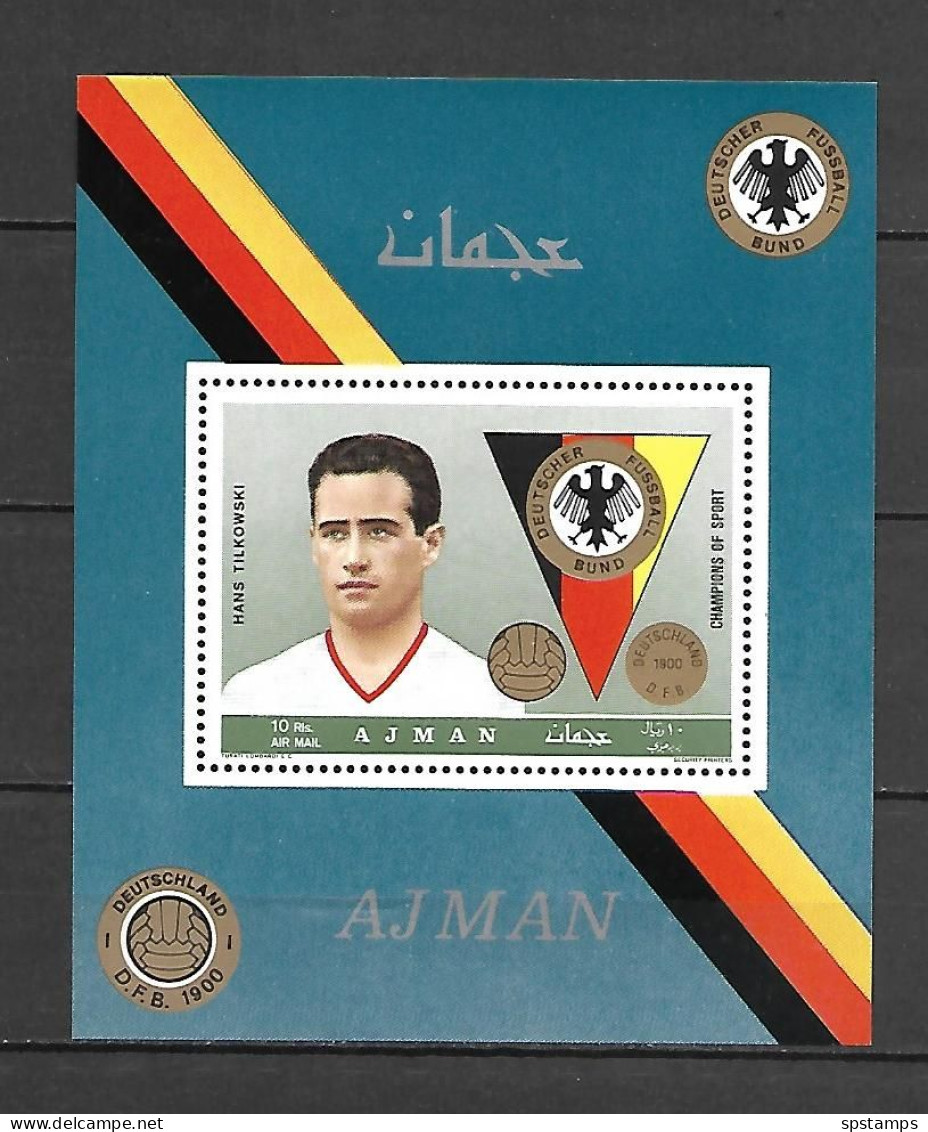 Ajman 1969 Champions Of Sports - Football - Germany Team - Hans Tilkowski MS MNH - Adschman