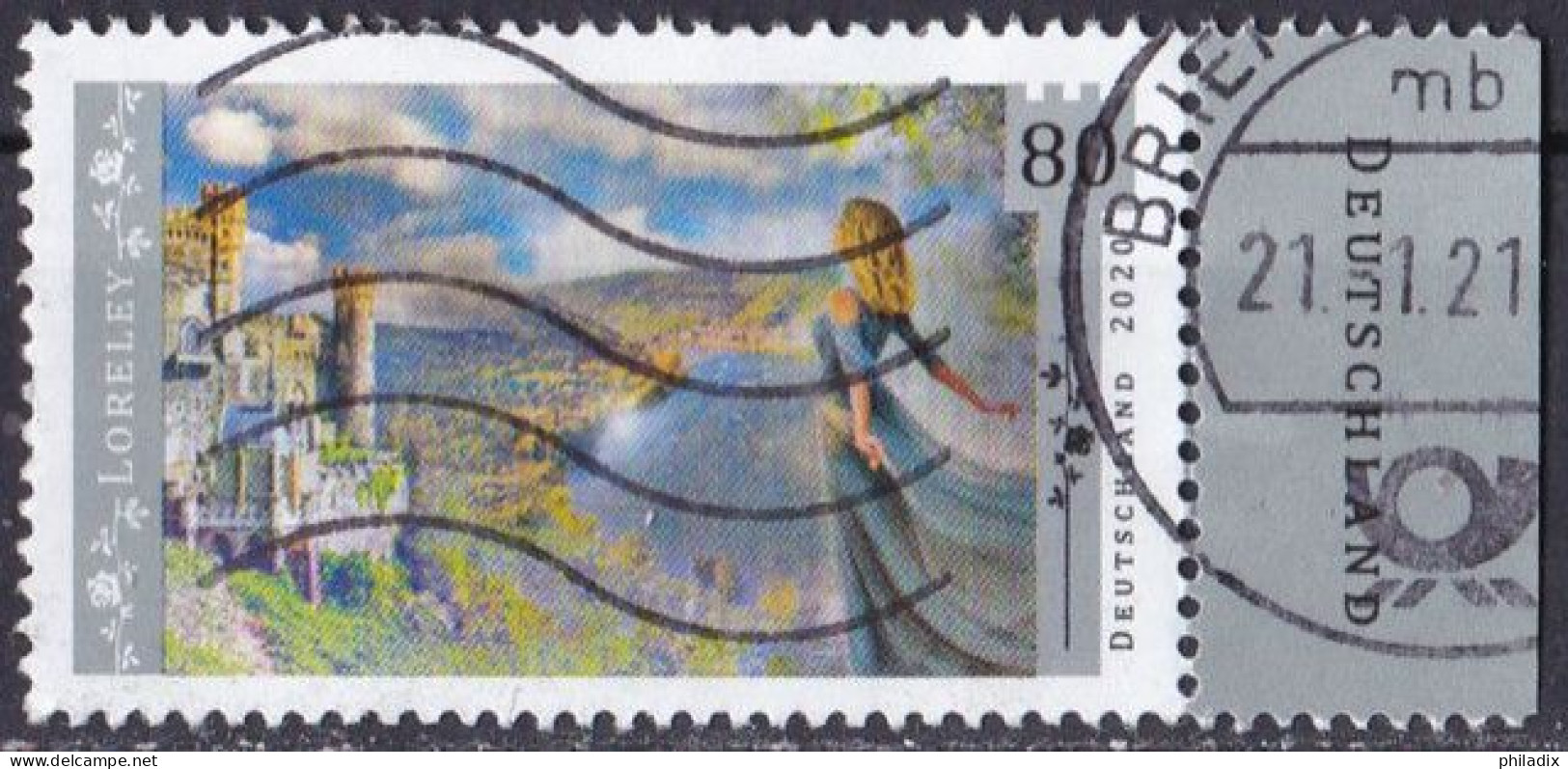 BRD 2020 Mi. Nr. 3567 O/used Rand Rechts (BRD1-6) - Oblitérés