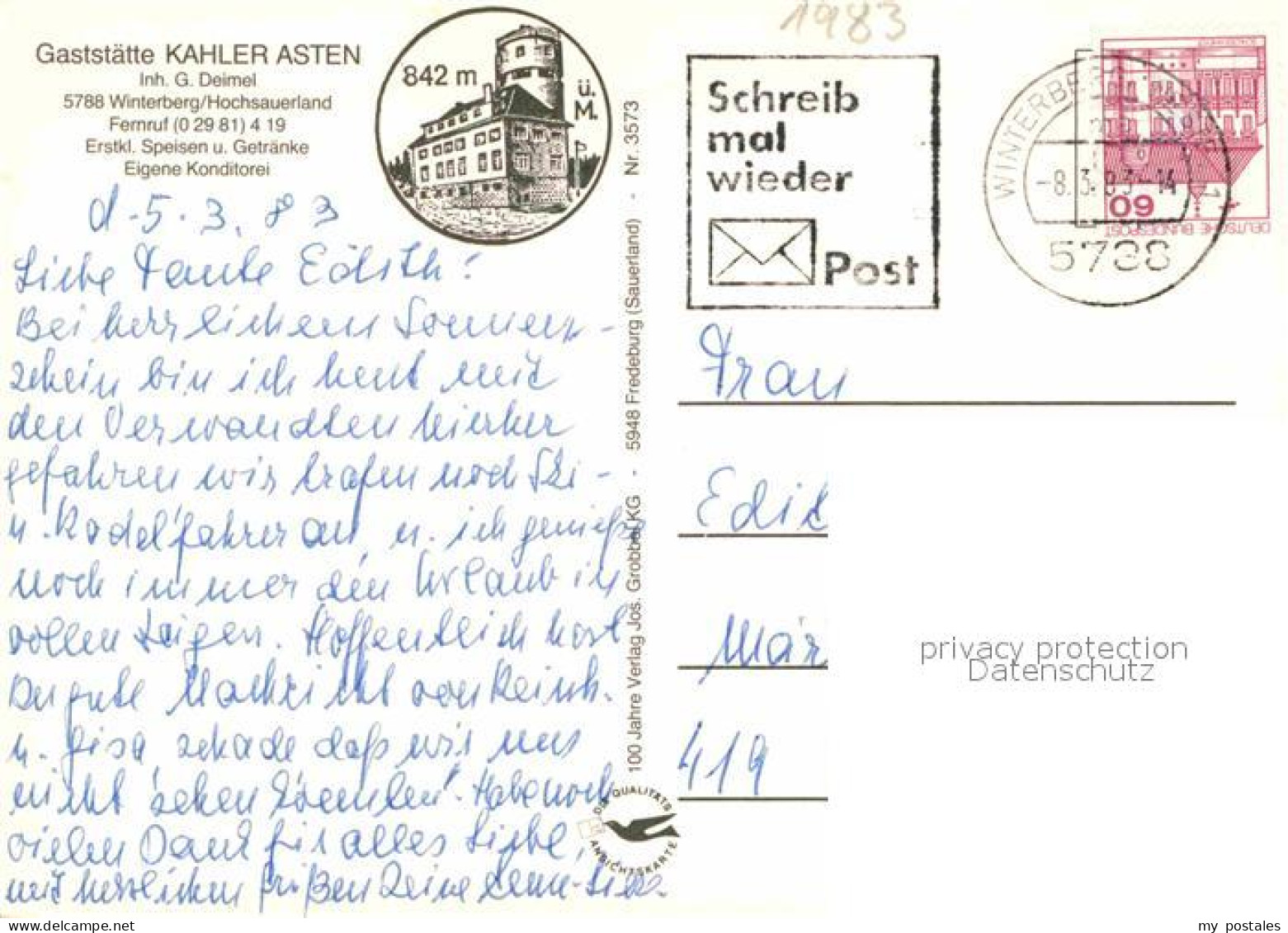 72898996 Astenturm Hochsauerland Winterberg Lehrpfad St Georgsprungschanze Lenne - Winterberg