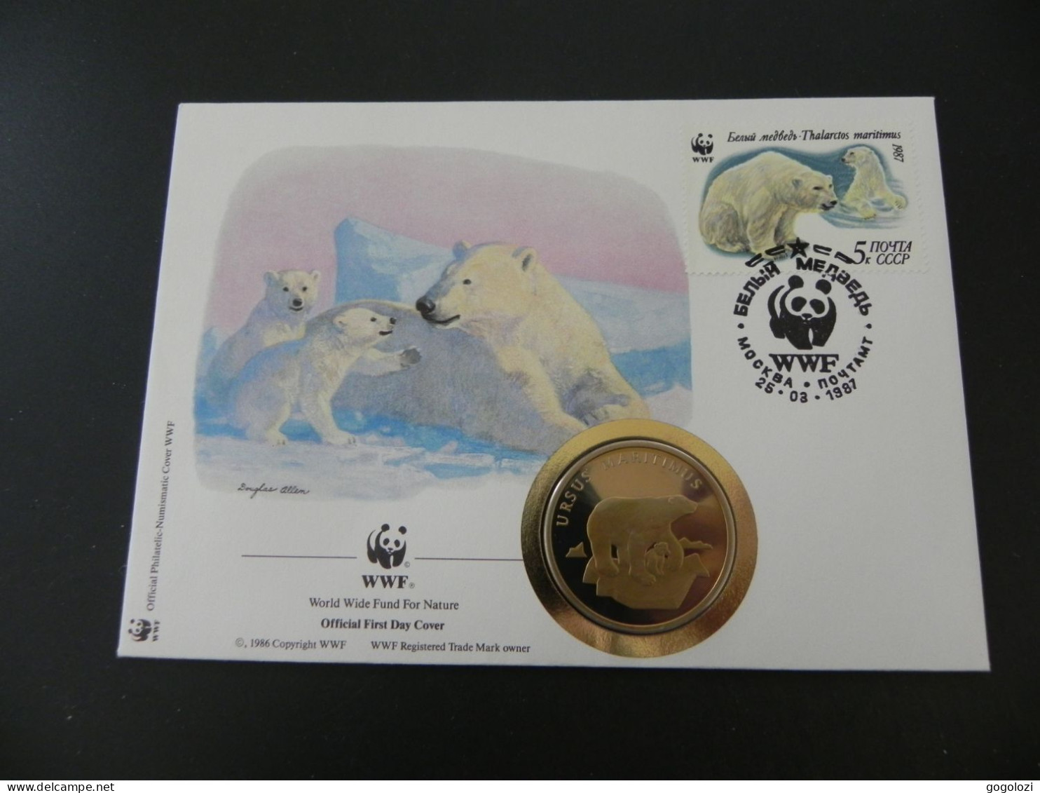 Soviet Union - WWF Ice Bear 1986 - Numis Letter - Russia