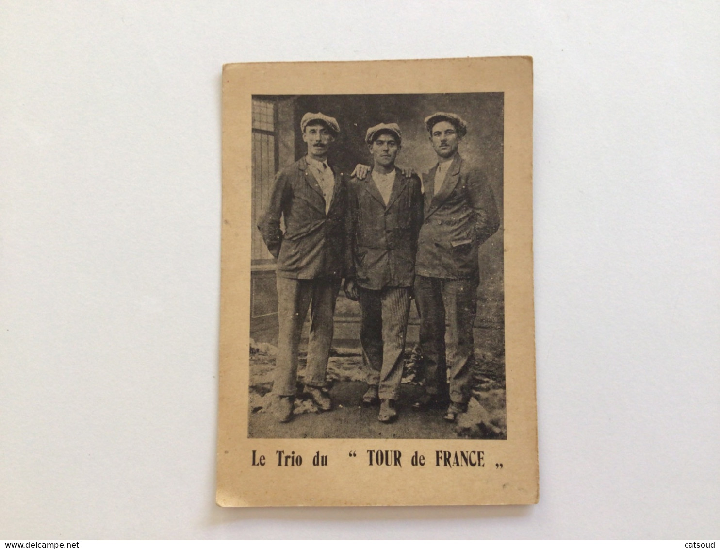 Ancienne Carte Avec Photographie Le Trio Du « Tour De France » - Cyclisme