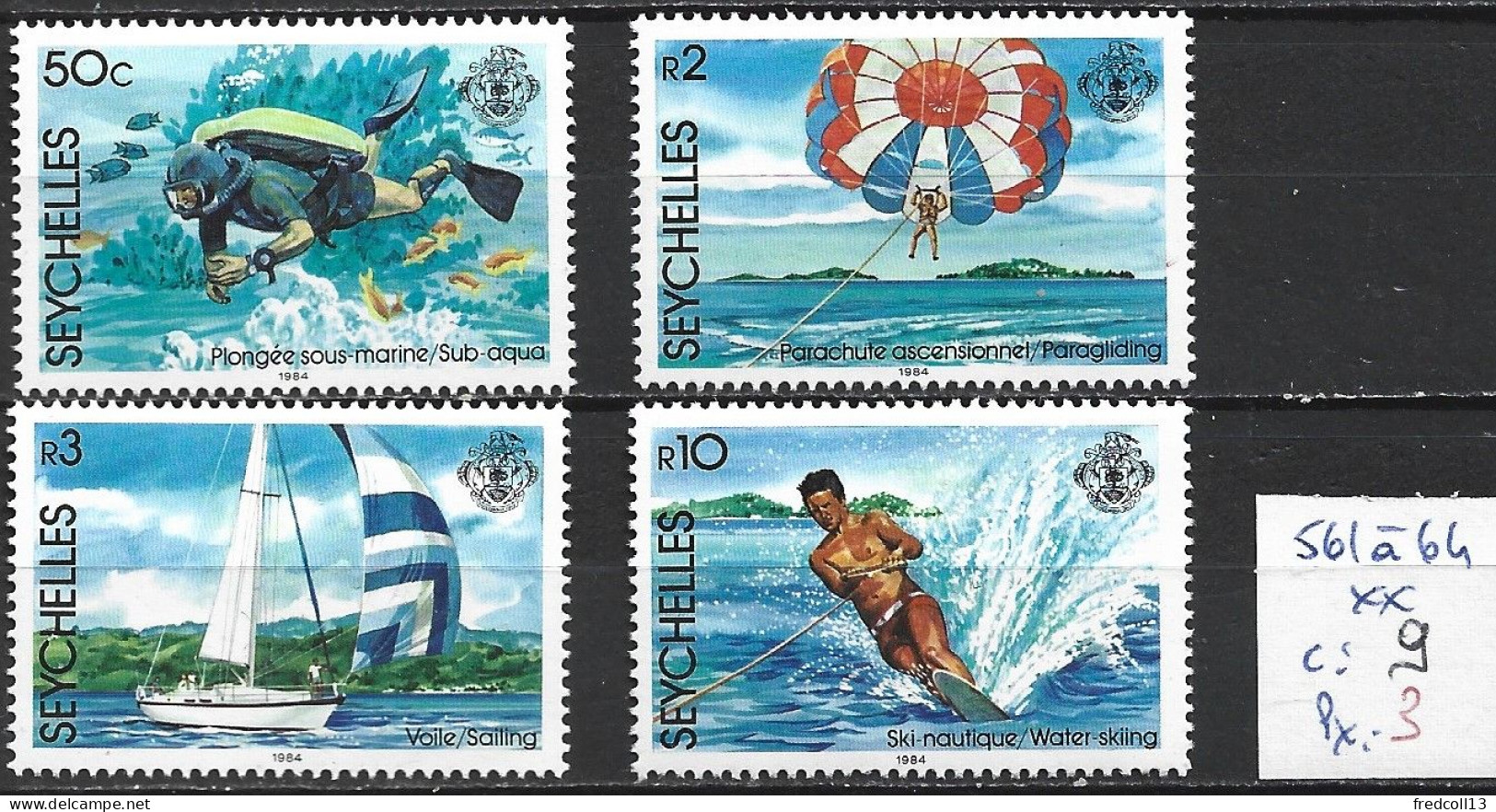 SEYCHELLES 561 à 64 ** Côte 9 € - Seychellen (1976-...)