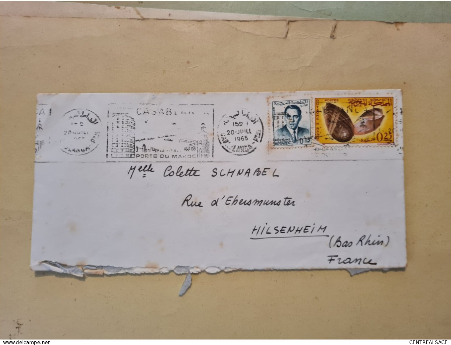 Lettre CASABLANCA FLAMME 1965 - Morocco (1956-...)