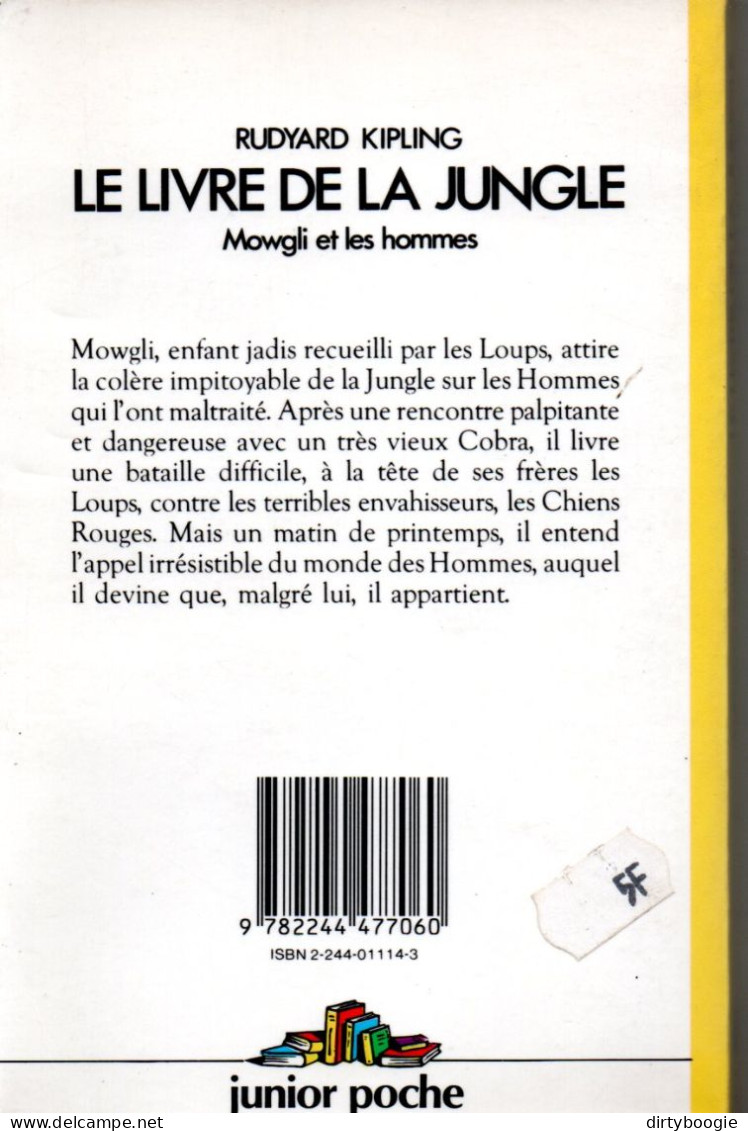 Rudyard Kipling - Le Livre De La Jungle - Junior Poche - Aventura