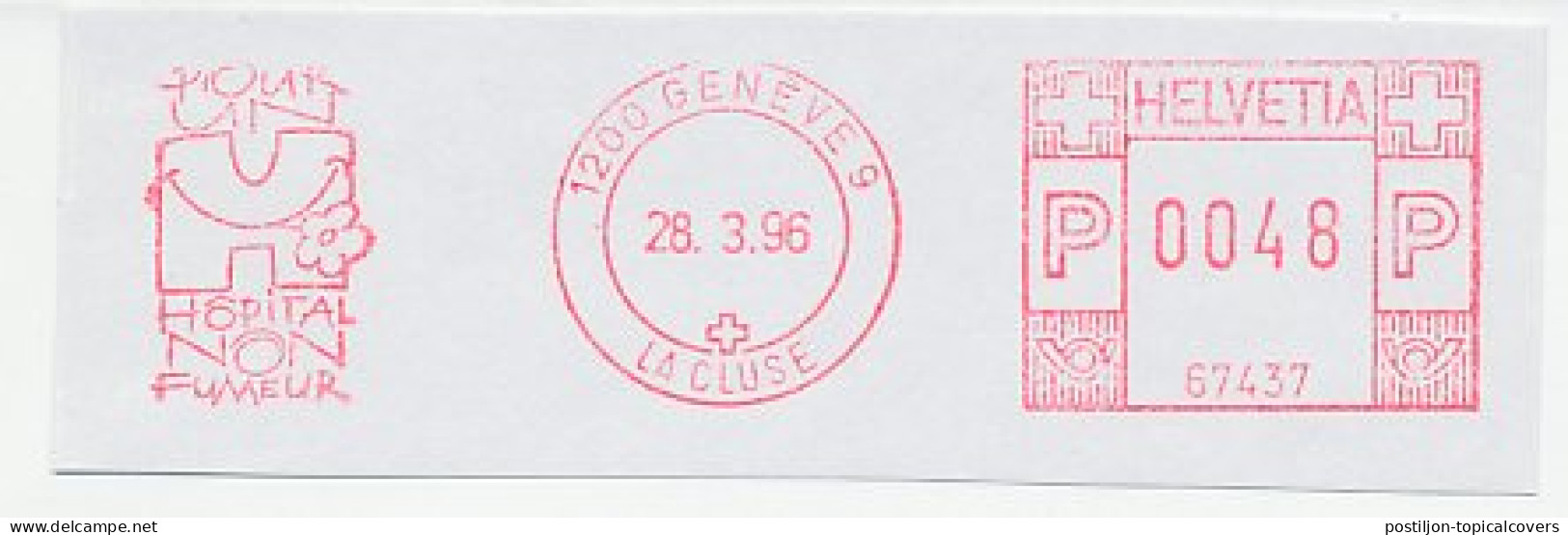 Meter Cut Switzerland 1996 Hospital - No Smoking - Andere & Zonder Classificatie