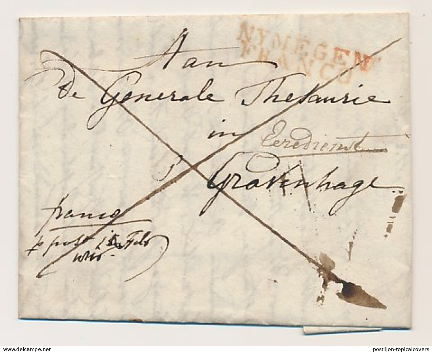 NIJMEGEN FRANCO - S Gravenhage 1816 - ...-1852 Préphilatélie