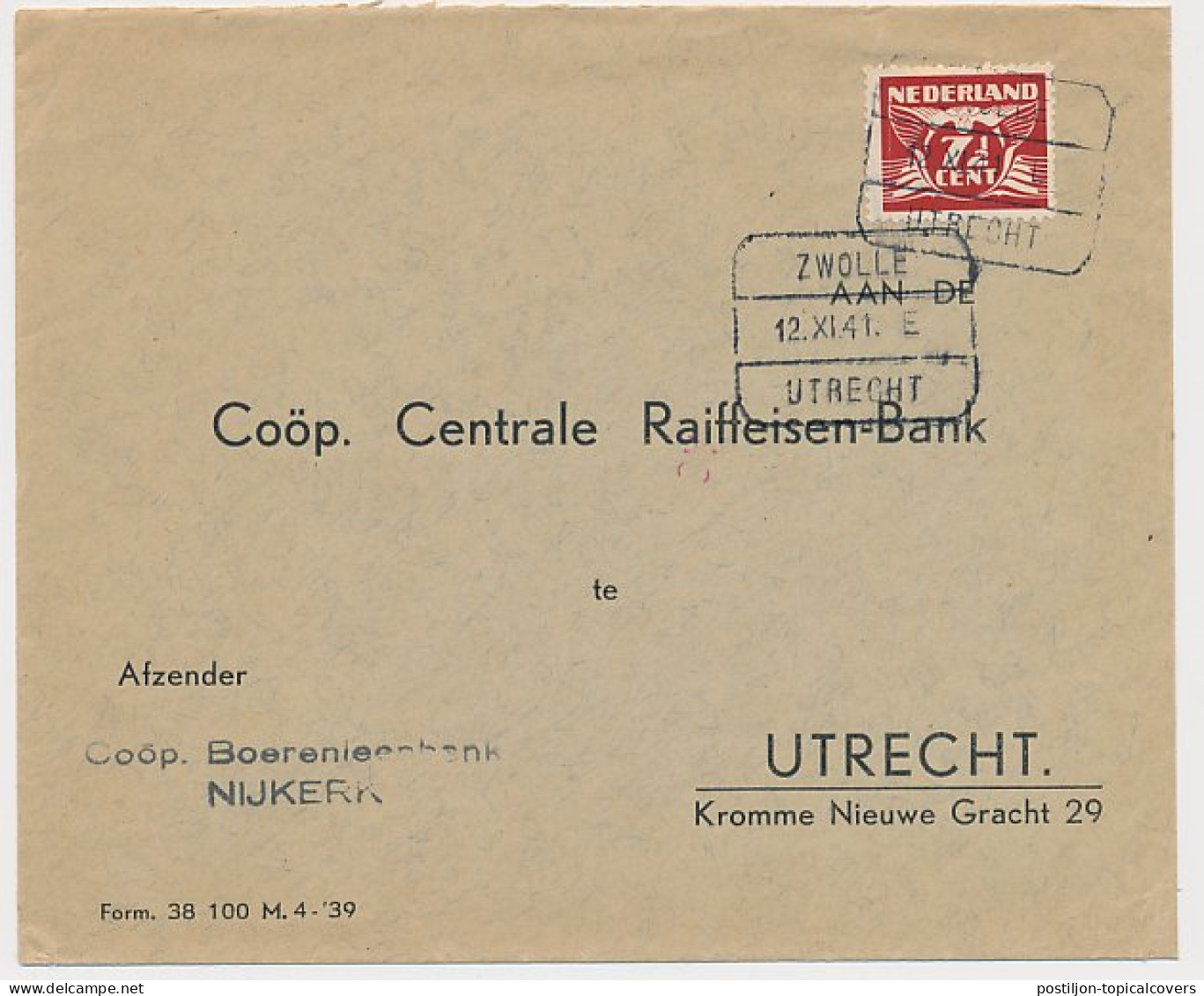 Treinblokstempel : Zwolle - Utrecht E 1941 ( Nijkerk ) - Ohne Zuordnung