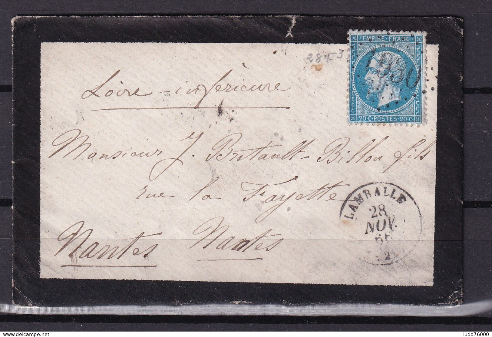 D 806 / NAPOLEON N° 22 SUR LETTRE - 1862 Napoléon III.