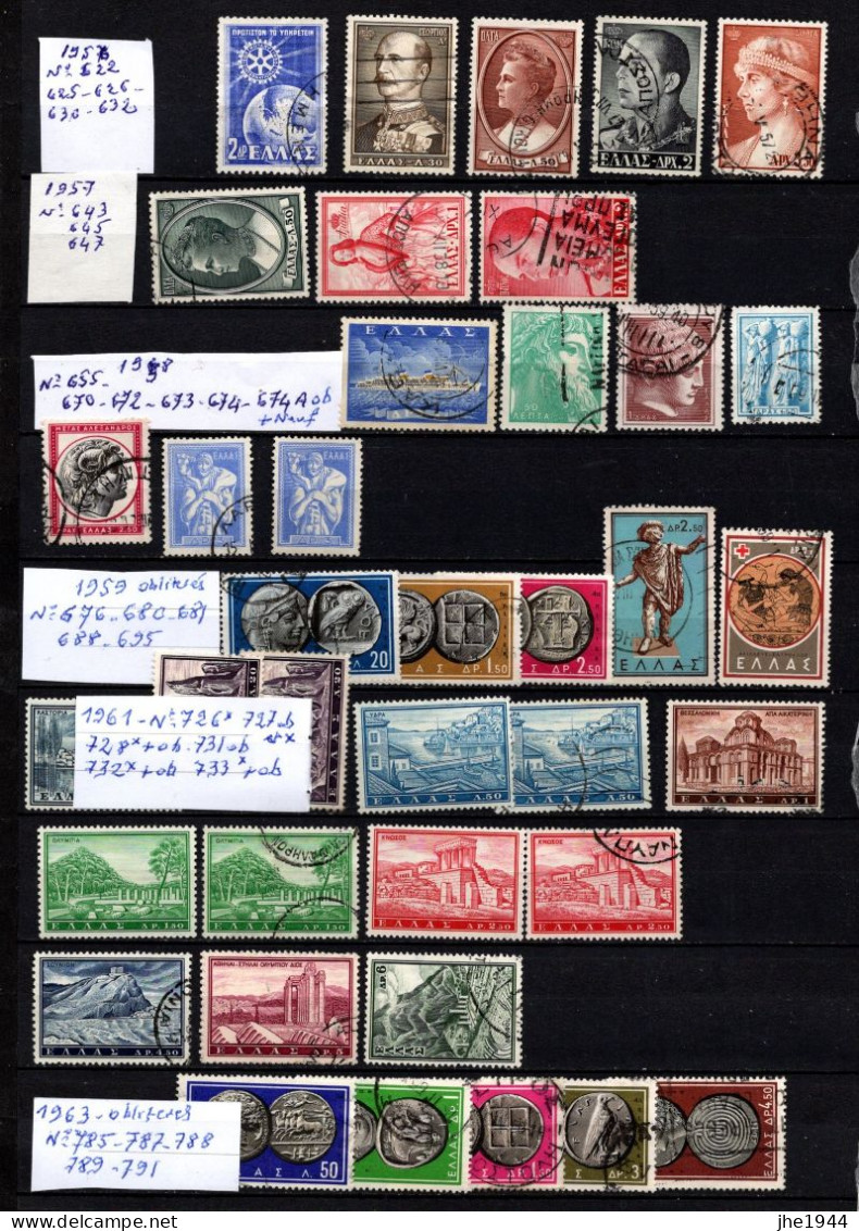 Grece N° 0622 à 791 Ensemble 38 Timbres (Voir Détail) - Gebruikt