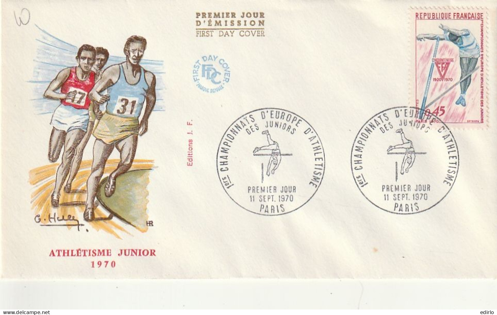 ///   FRANCE ///    PREMIER JOUR ---  FDC  ---  Championnat D'europe D'atletisme - 1970-1979