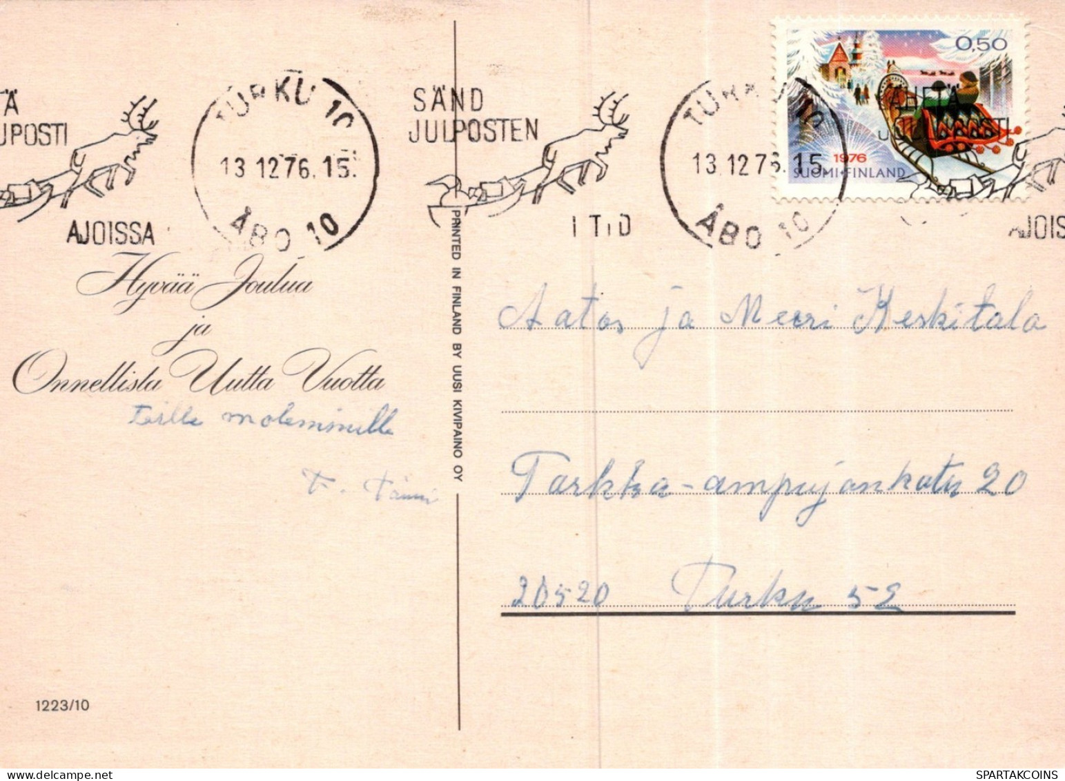 WEIHNACHTSMANN SANTA CLAUS WEIHNACHTSFERIEN Vintage Postkarte CPSM #PAK072.DE - Santa Claus