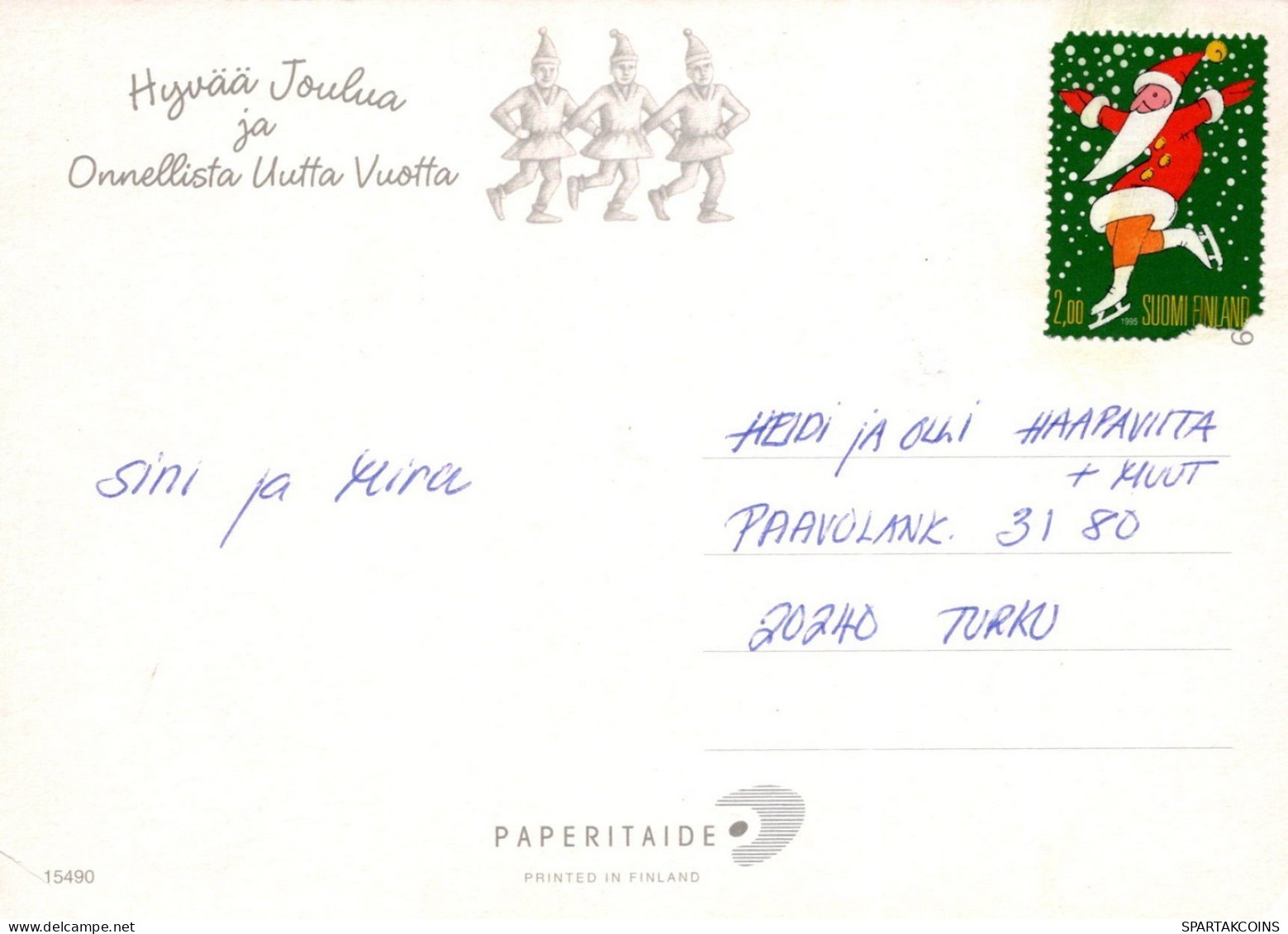 WEIHNACHTSMANN SANTA CLAUS WEIHNACHTSFERIEN Vintage Postkarte CPSM #PAJ523.DE - Santa Claus