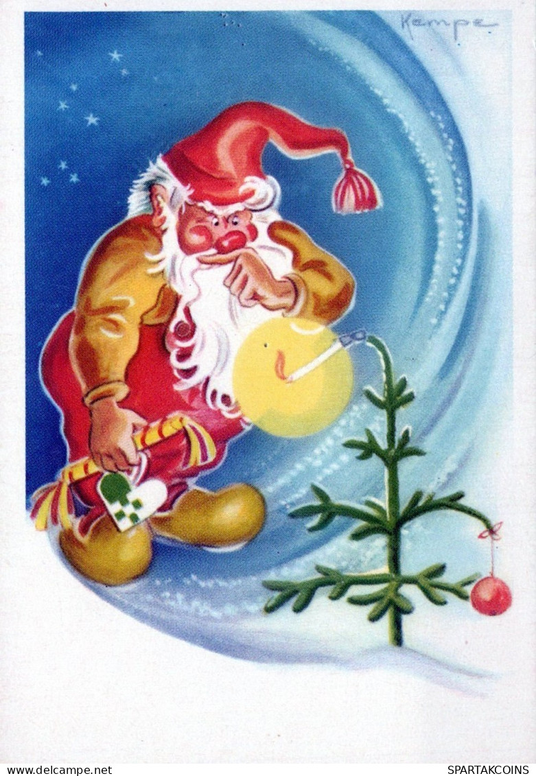 WEIHNACHTSMANN SANTA CLAUS WEIHNACHTSFERIEN Vintage Postkarte CPSMPF #PAJ389.DE - Santa Claus