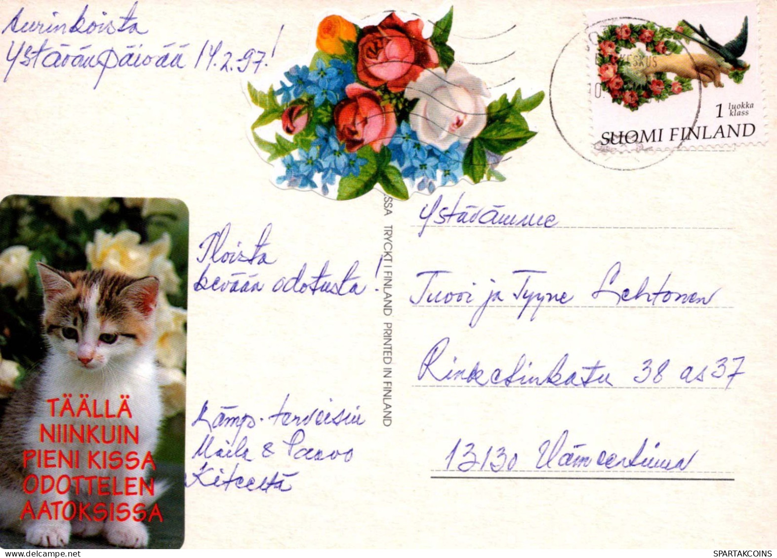 FLORES Vintage Tarjeta Postal CPSM #PBZ136.ES - Fleurs