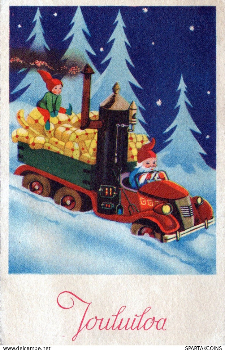 PÈRE NOËL NOËL Fêtes Voeux Vintage Carte Postale CPSMPF #PAJ455.FR - Santa Claus