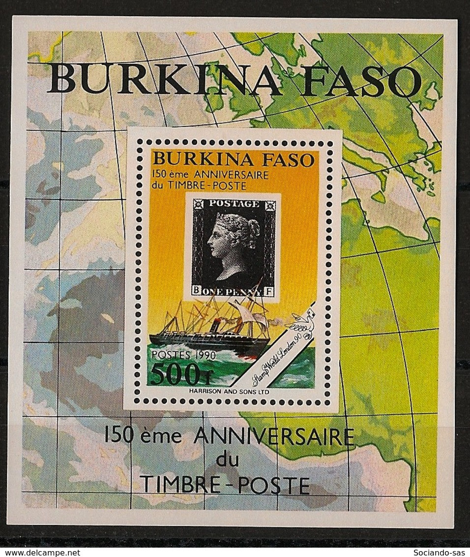 BURKINA FASO - 1990 - Bloc Feuillet BF N°YT. 37 - Centenaire Du Timbre - Neuf Luxe ** / MNH / Postfrisch - Chanteurs