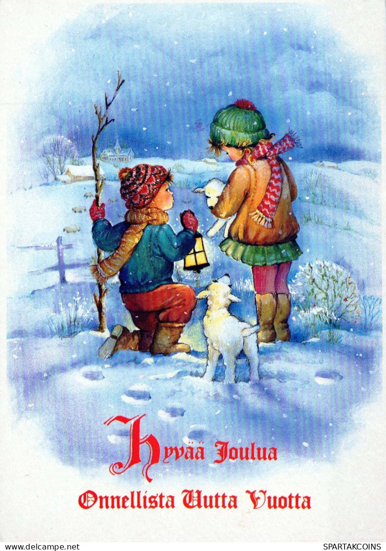 Buon Anno Natale BAMBINO Vintage Cartolina CPSM #PAY767.IT - Neujahr