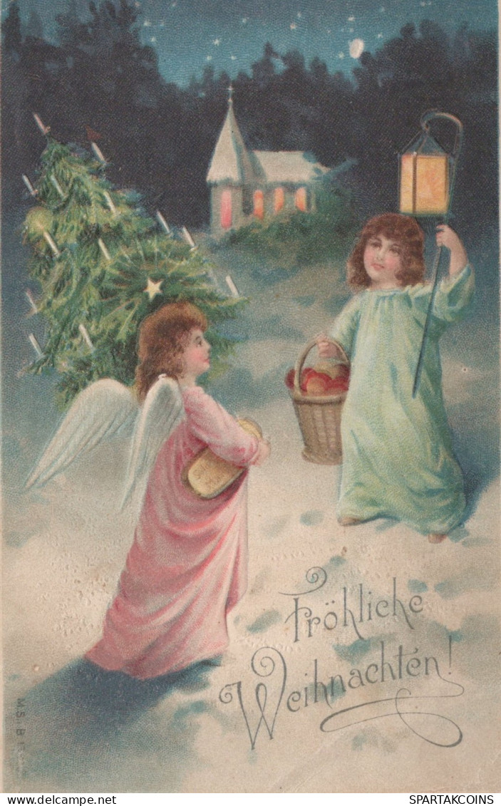 1930 ANGEL CHRISTMAS Holidays Vintage Antique Old Postcard CPA #PAG682.GB - Anges