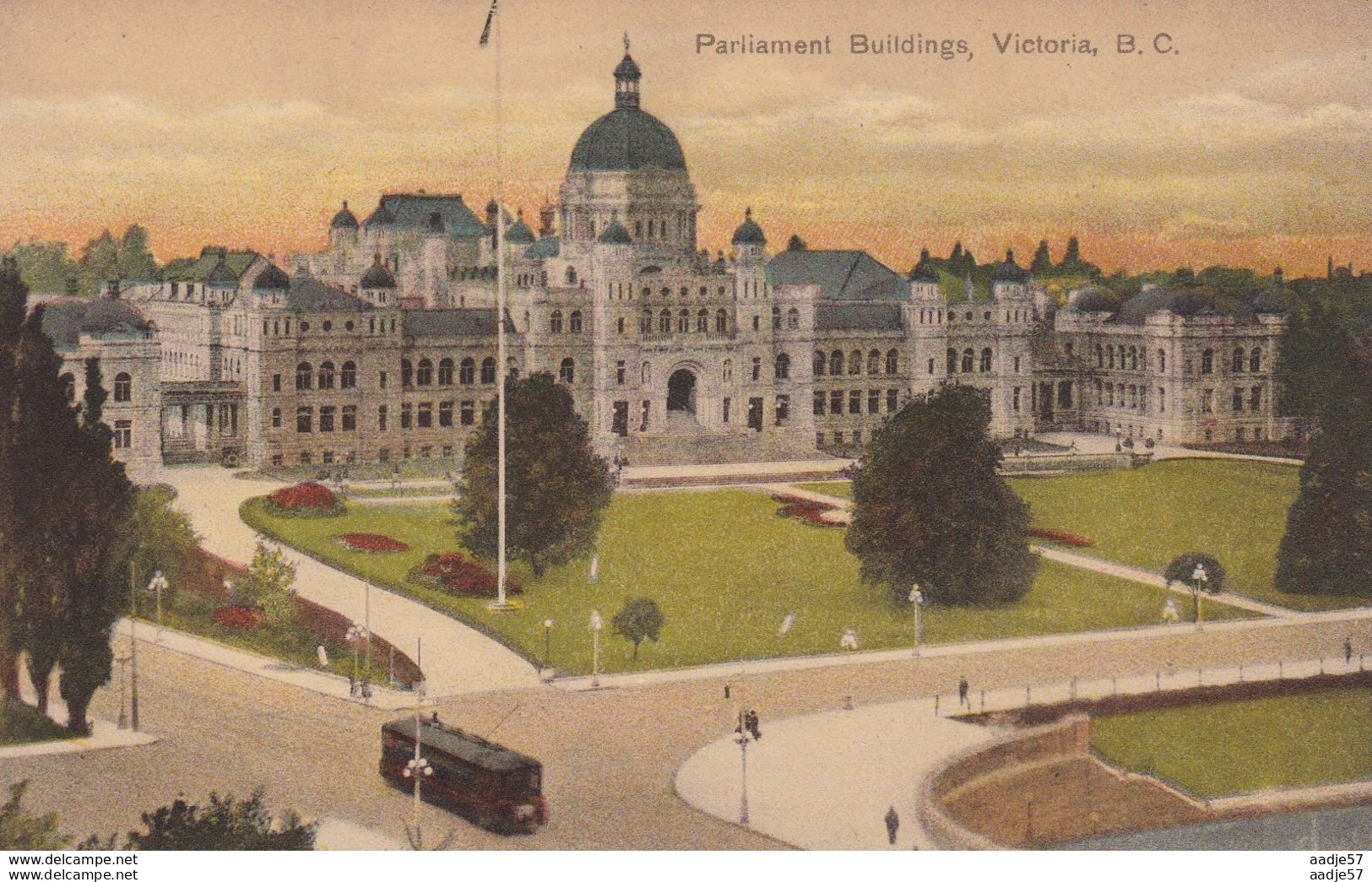 USA Parliament Buildings Victoria B.C. Tram - Tramways