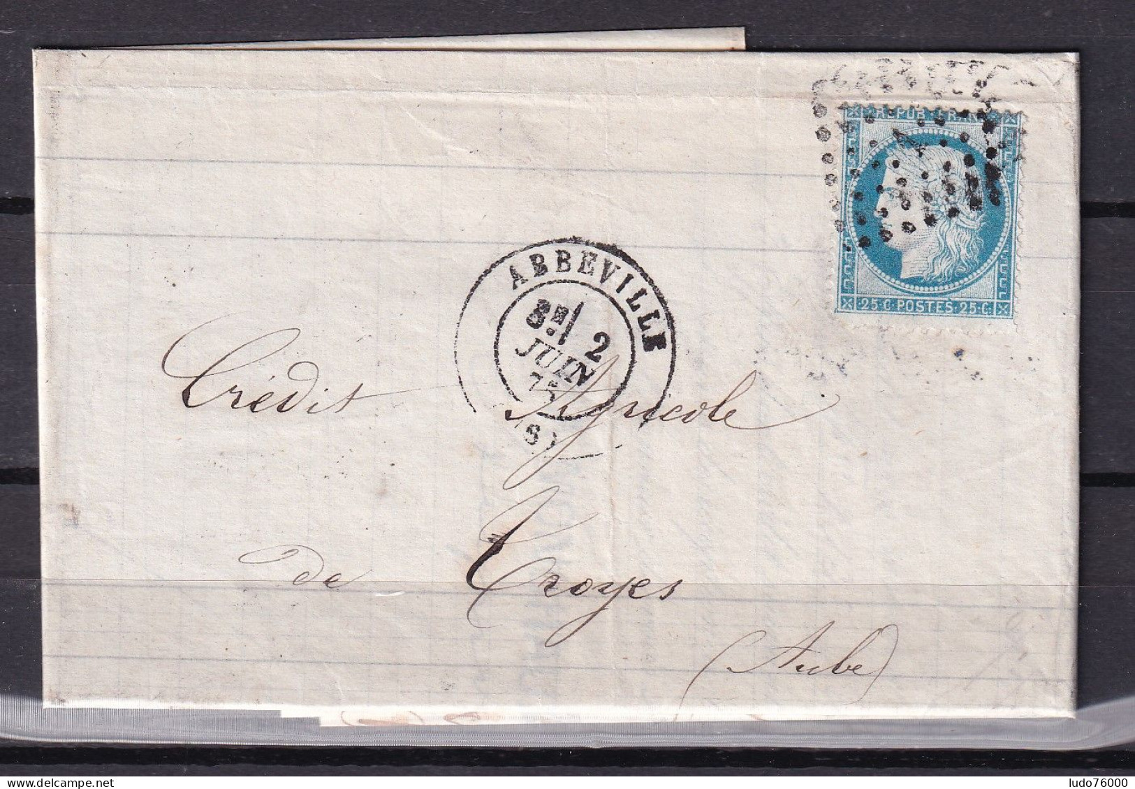 D 809 / CERES N° 60 SUR LETTRE - 1871-1875 Ceres