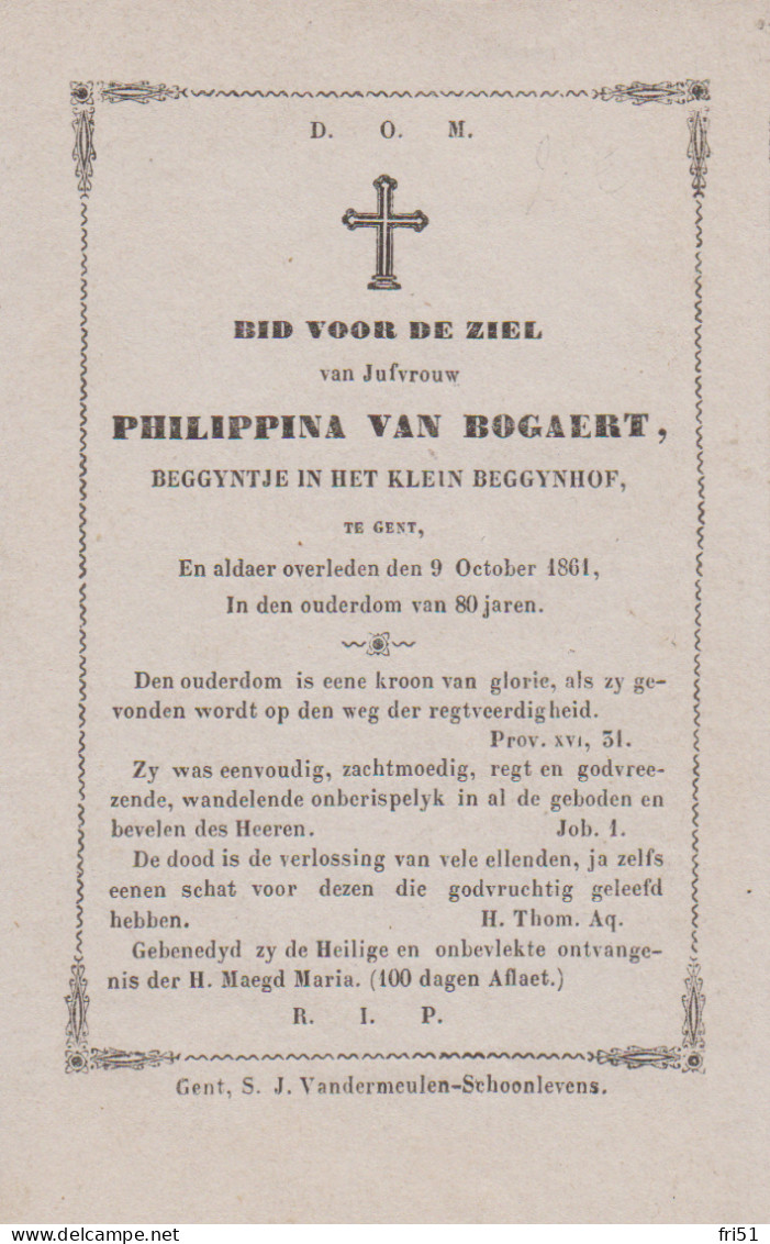 Van Bogaert Philippina (begijntje -gent 1781-1861) - Religion & Esotérisme