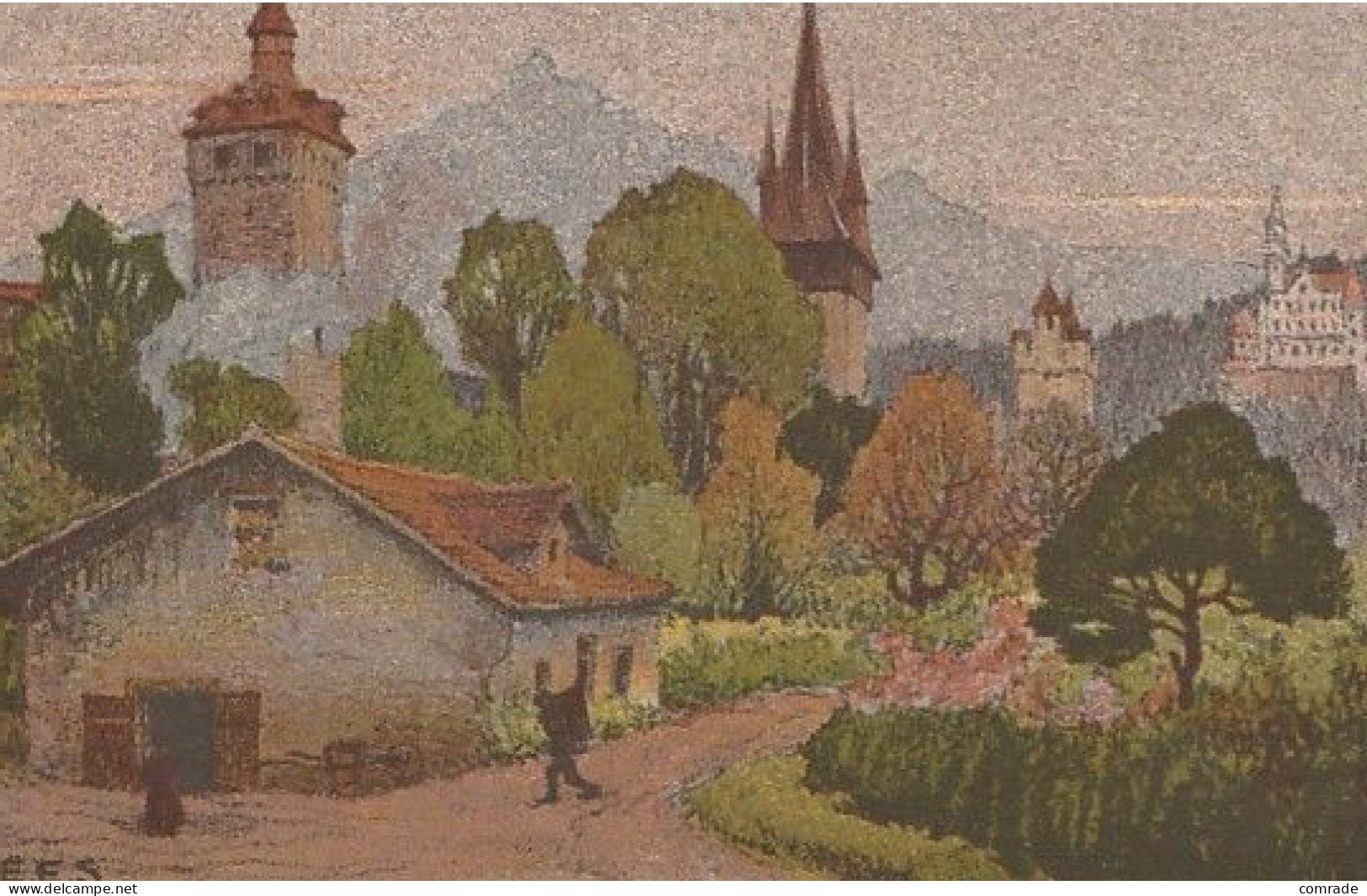 LUZERN, MUSEGGTÜRME M. GUTSCH UND PILATUS LITHO - Other & Unclassified