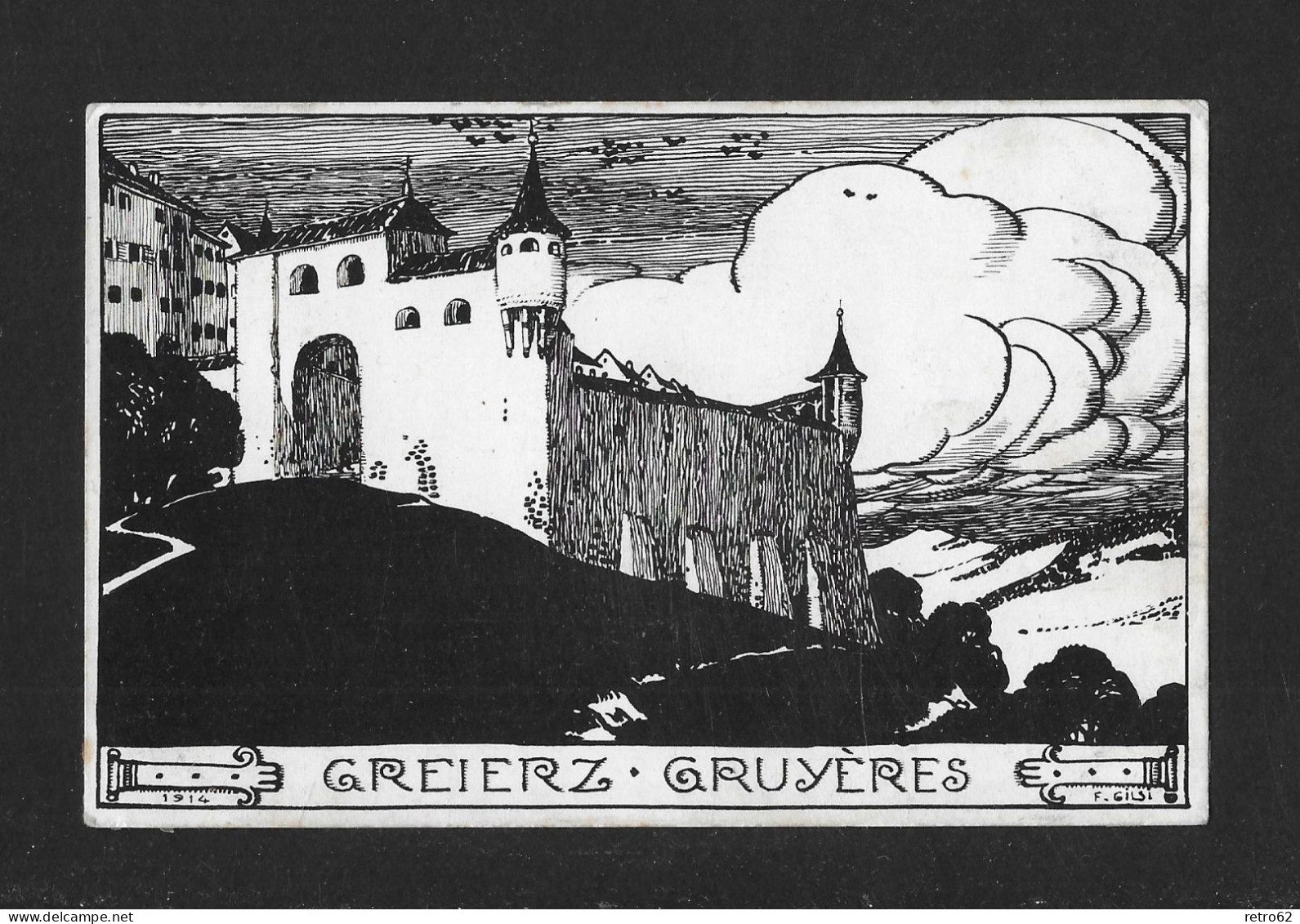 1916 TRACHTENBILDER ► Pro Juventute Karte Nr.41 "Greierz / Gruyères" Mit J5 Berner Sennenbub, - Cartas & Documentos