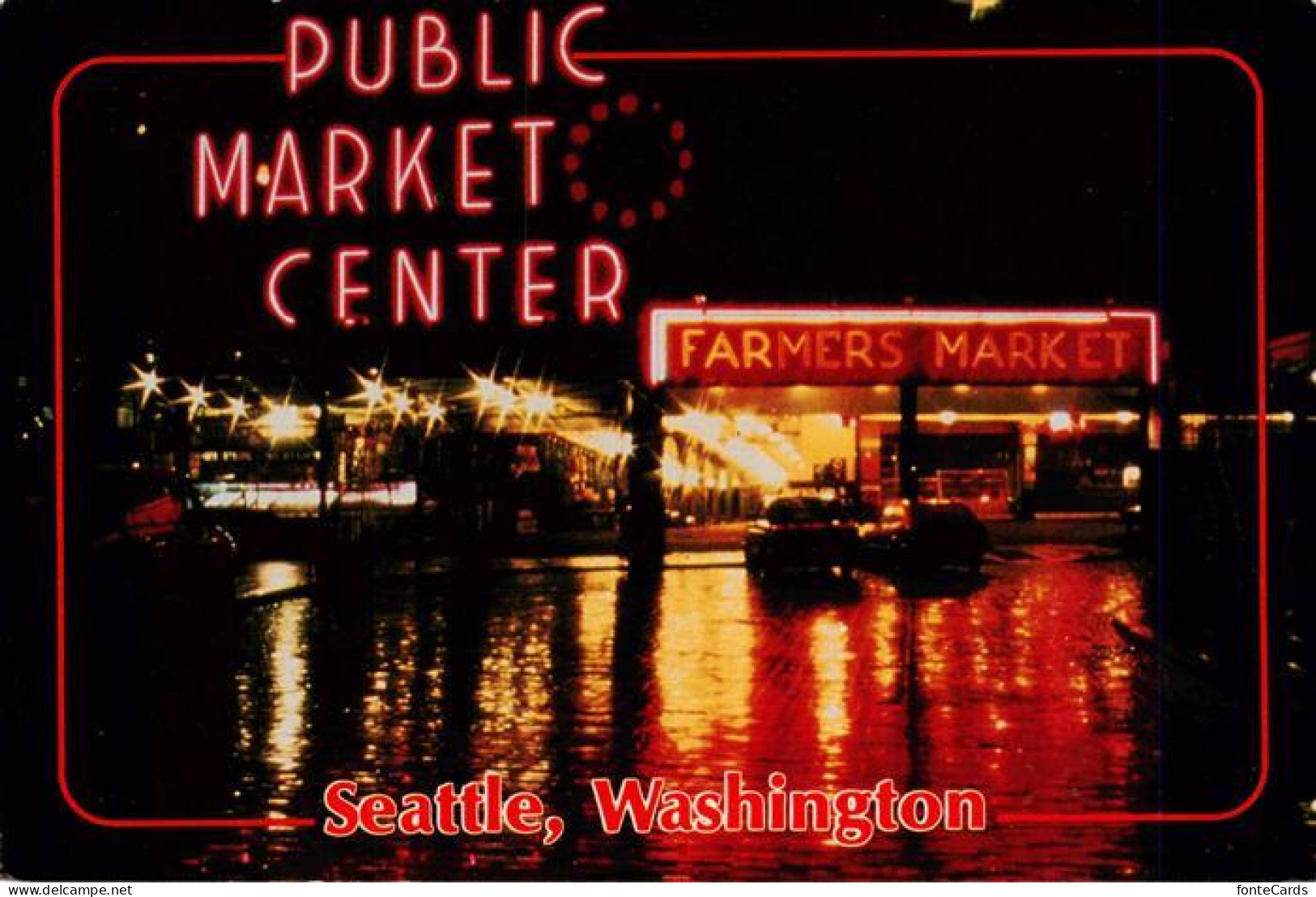 73954442 Seattle_Washington_USA Public Market Center At Night - Andere & Zonder Classificatie