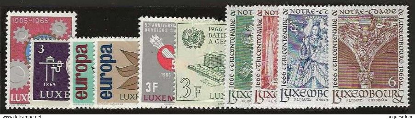 Luxembourg  .  Y&T   .   10 Timbres     .   **    .    Neuf Avec Gomme Et SANS Charnière - Ongebruikt