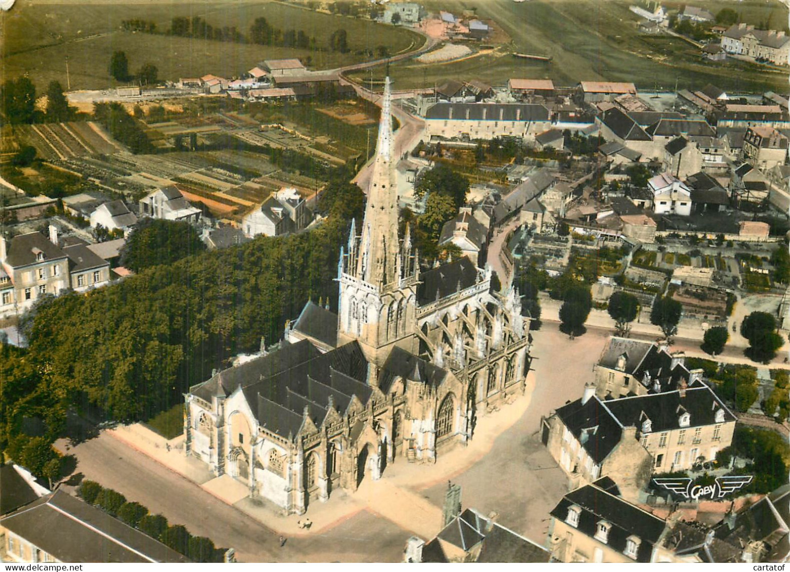 CARENTAN . L'Eglise .LA France VUE DU CIEL - Carentan