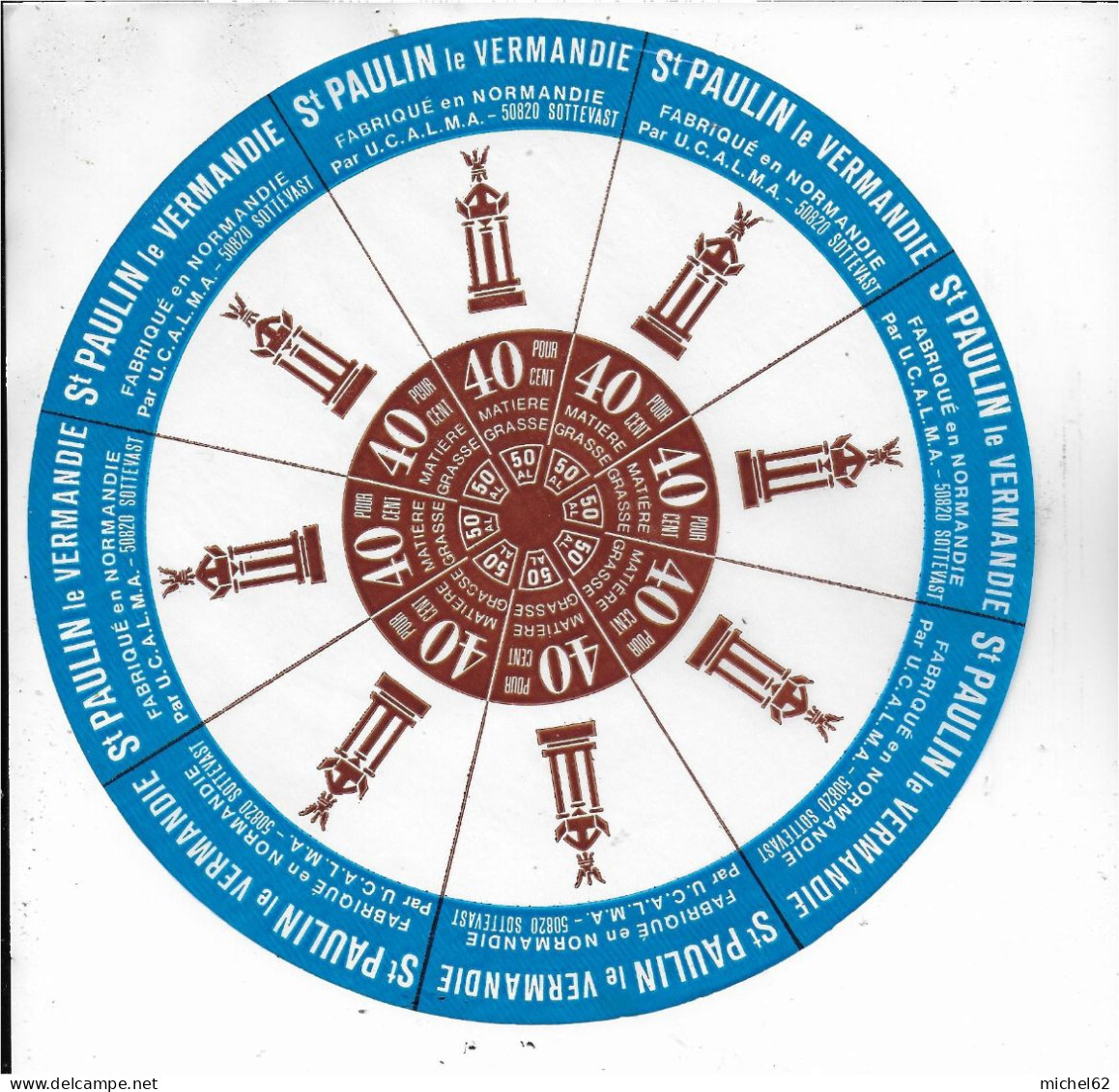 ETIQUETTE  DE  FROMAGE NEUVE   SAINT PAULIN LEVERMANDIE STTEVAST MANCHE   A193 - Kaas