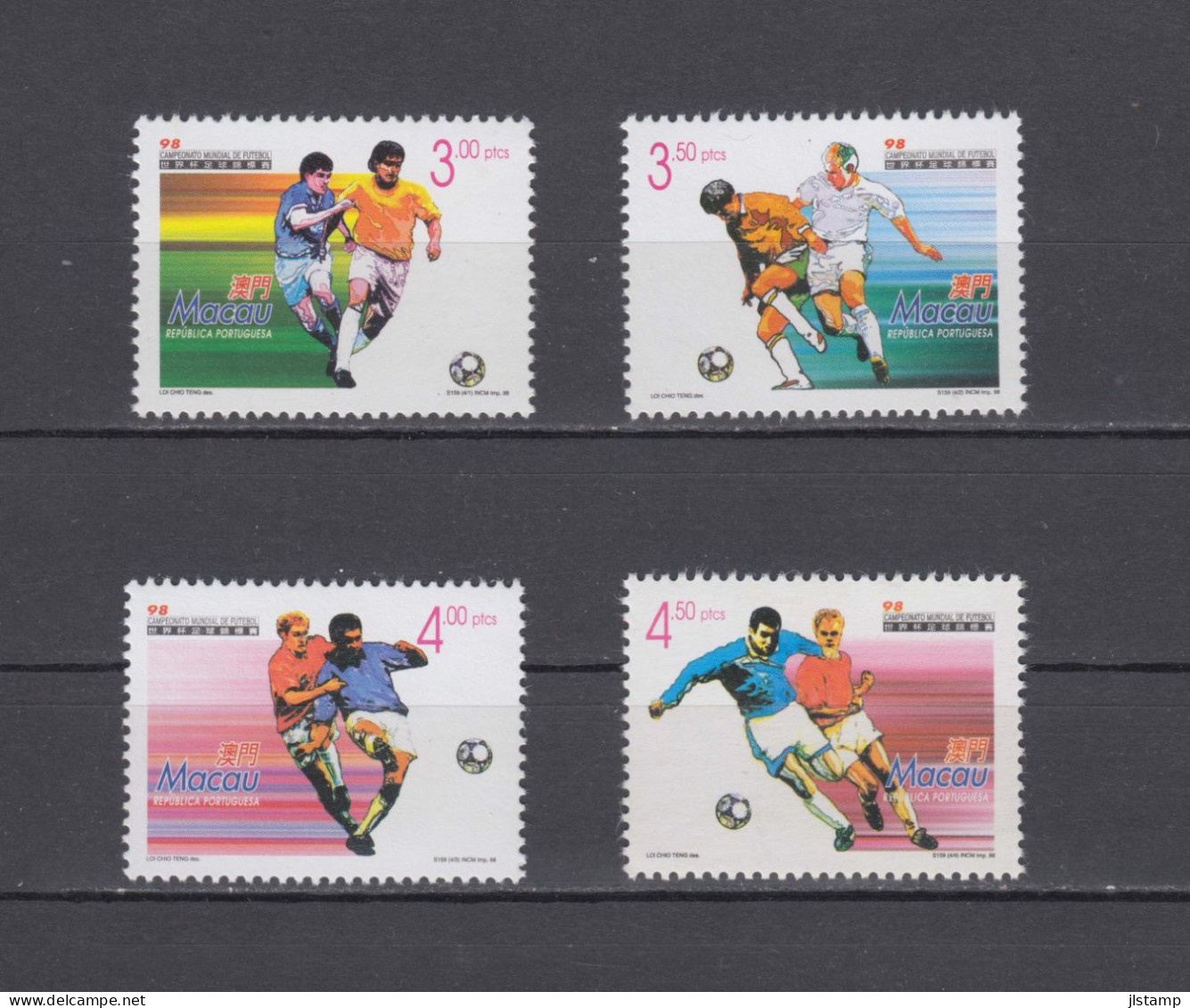 Macau 1998 World Cup Football Set, Scott#933-936,MNH,OG,VF - Neufs