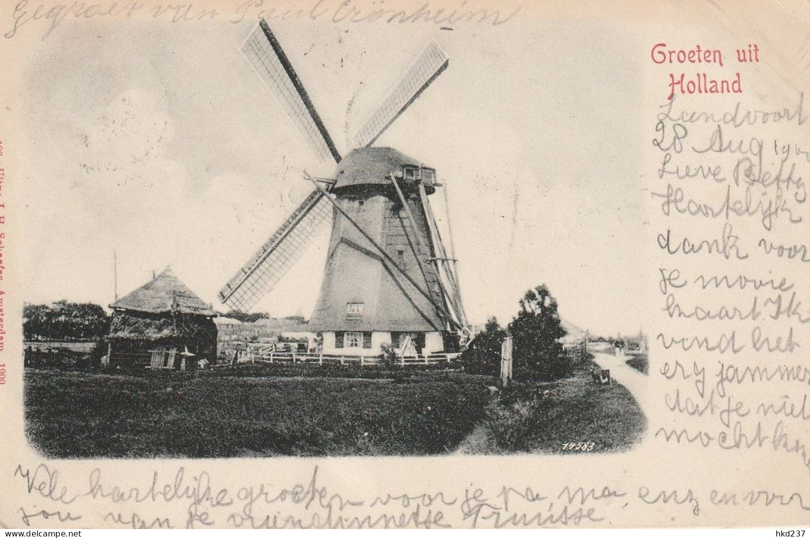 Groeten Uit Holland Den Haag Laakmolen Of Galgemolen Laakkade Hoek Trekweg # 1900   4014 - Den Haag ('s-Gravenhage)