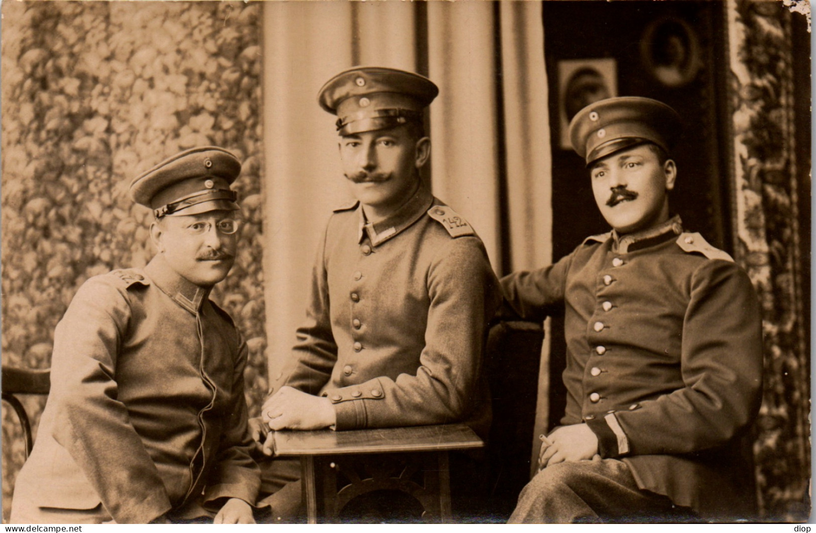 CP Carte Photo D&#039;&eacute;poque Photographie Vintage Militaire Allemand WW1 Uniforme - War, Military