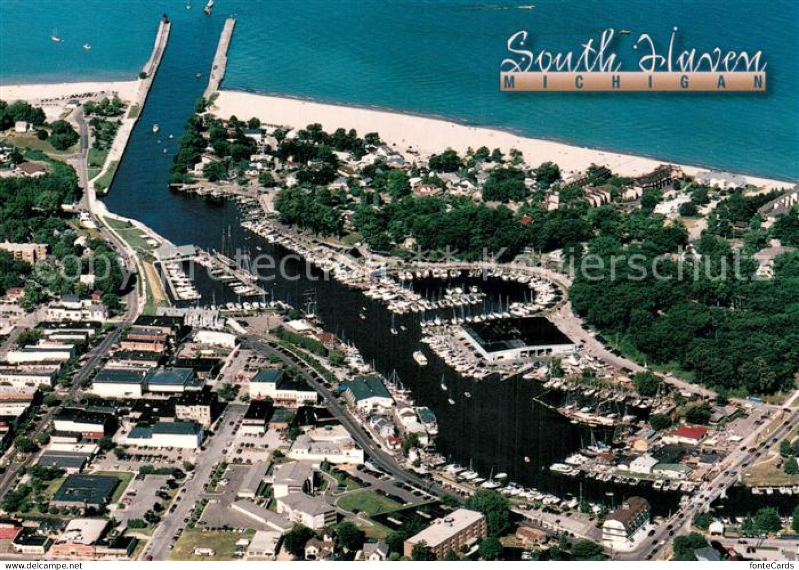 73744614 South_Haven_Michigan Lakeshore Community Lake Michigan Aerial View - Sonstige & Ohne Zuordnung