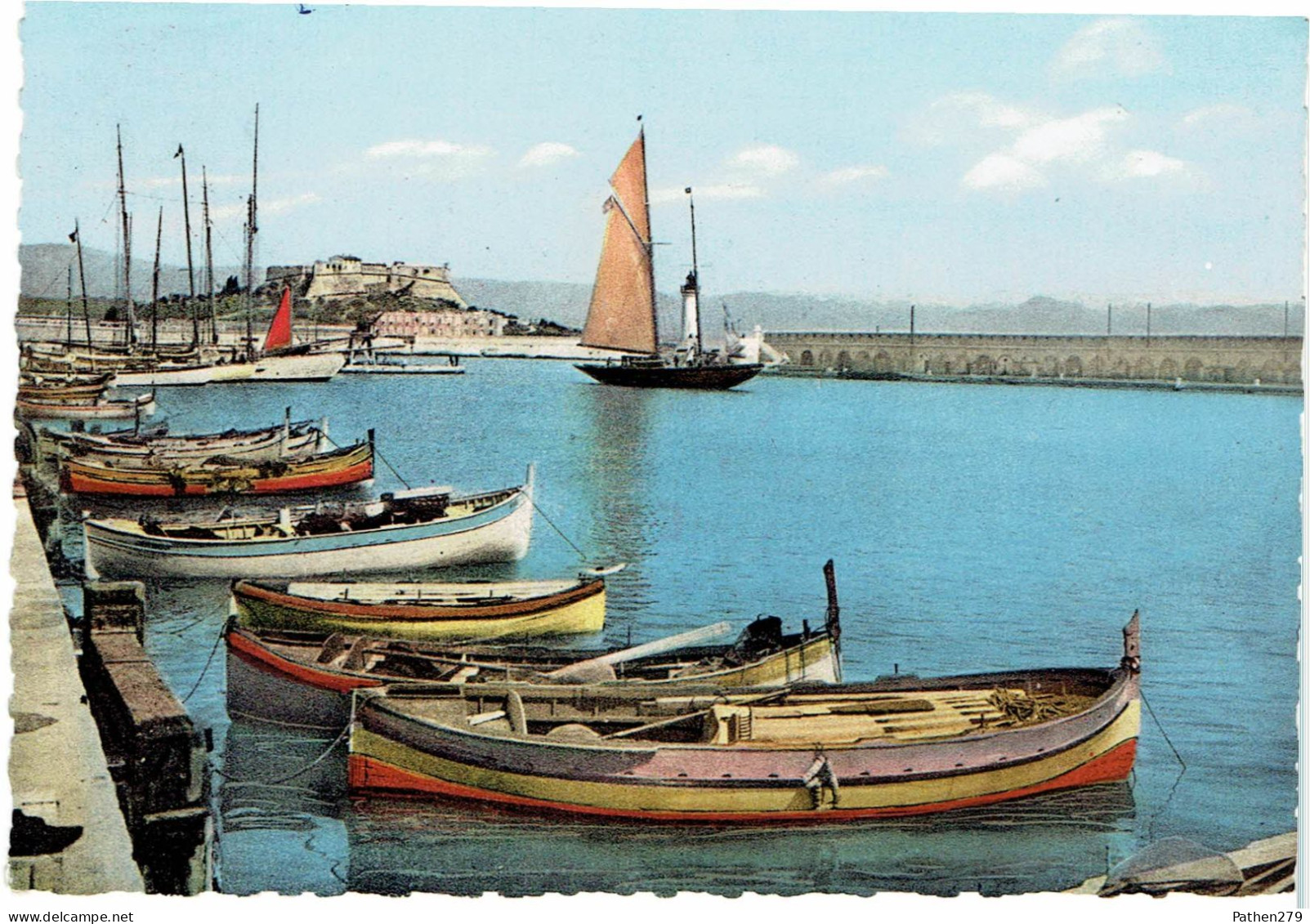 CPSM FRANCE 06 ALPES-MARITIMES ANTIBES - Le Port - Le Fort Carré - 1961 - Other & Unclassified