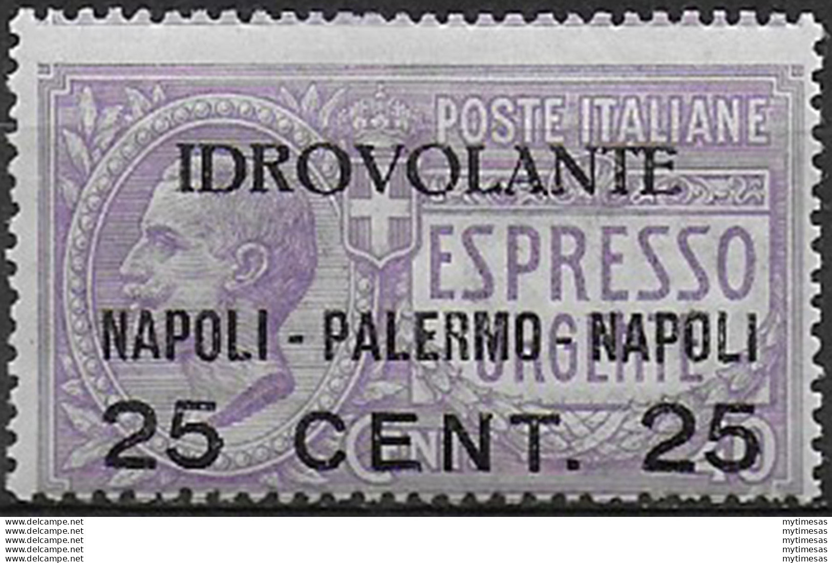 1917 Italia Posta Aerea 25c. Su 40c. Mc MNH Sassone N. 2 - Other & Unclassified