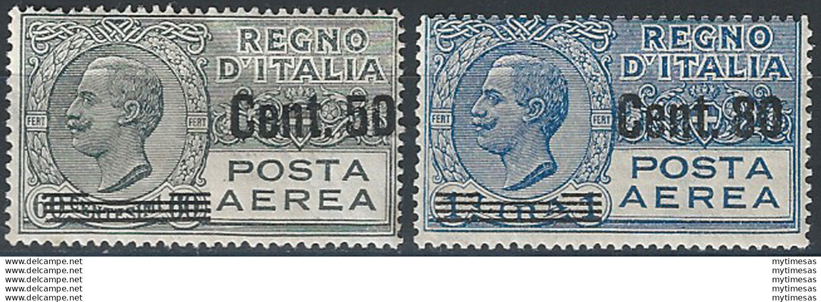 1927 Italia Posta Aerea Nuovo Valore 2v. MNH Sassone N. 8/9 - Autres & Non Classés