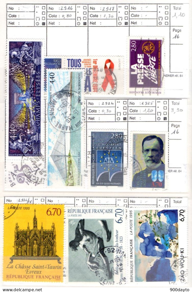 FRANCE oblitérés (Lot n° 37a F38: 94 timbres).
