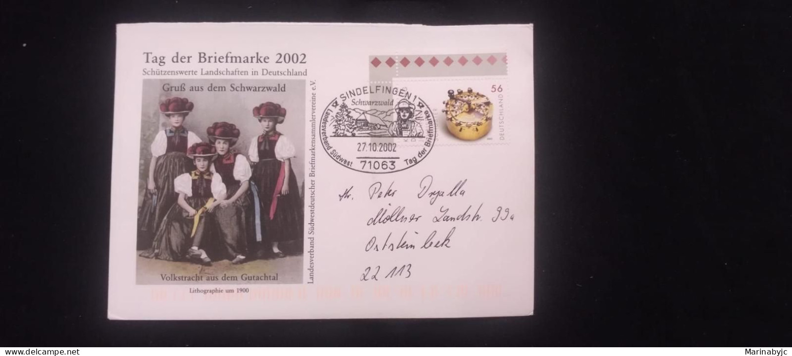 C) 2002. GERMANY. ON CIRCULATED ENVELOPE. INTERNAL, TYPICAL COSTUMES. XF - Autres & Non Classés