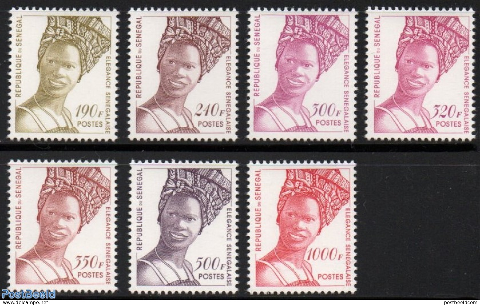Senegal 1997 Definitives 7v, Mint NH, History - Women - Unclassified