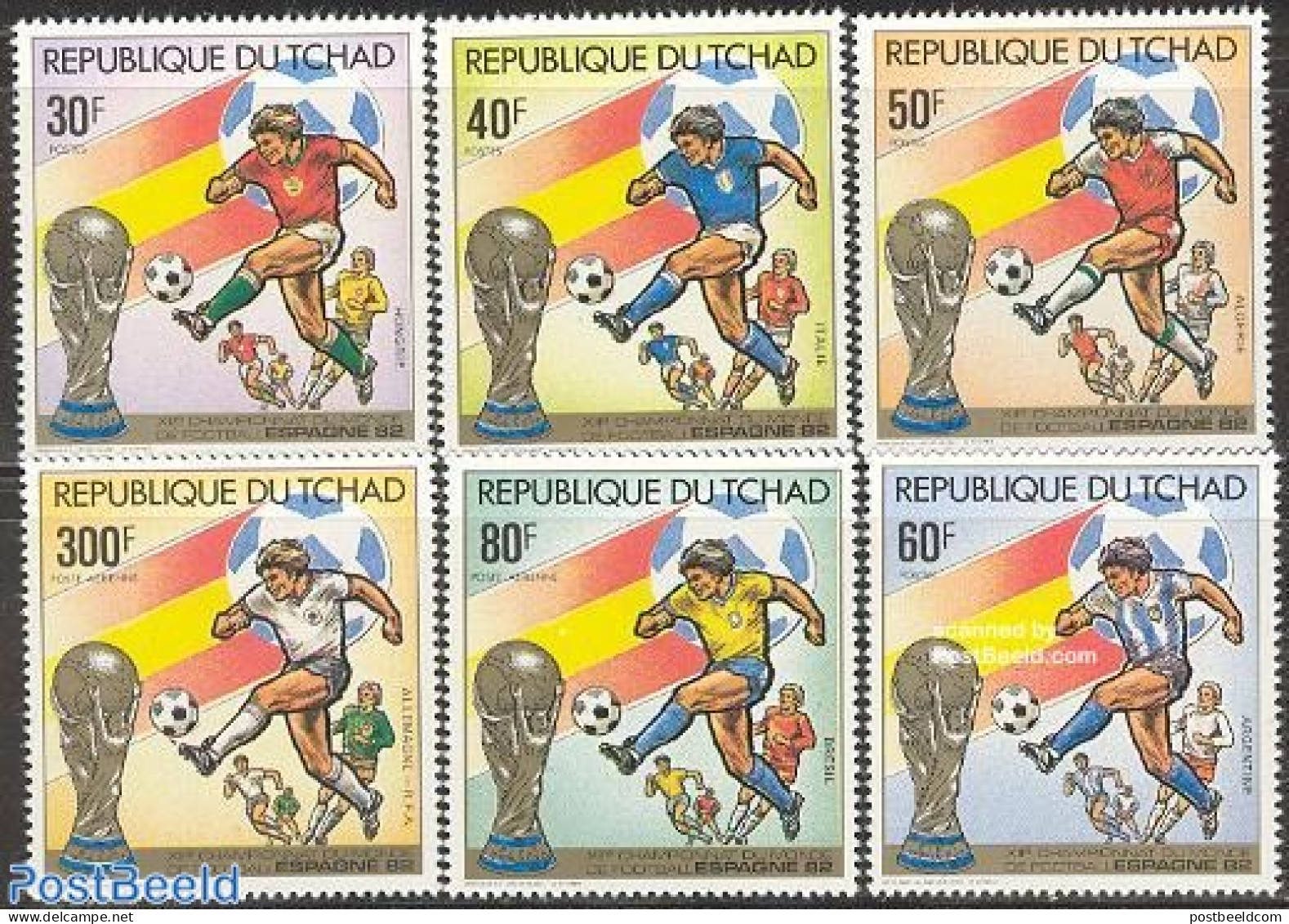 Chad 1982 Football Games Spain 6v, Mint NH, Sport - Football - Autres & Non Classés