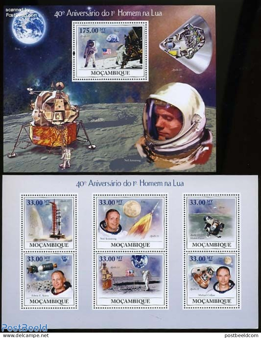 Mozambique 2009 Space Exploration 2 S/s, Mint NH, Transport - Space Exploration - Mozambique