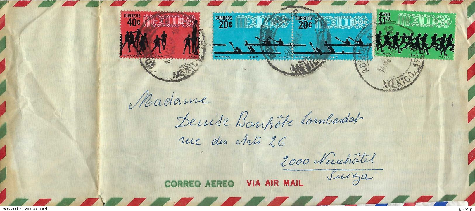 MEXIQUE Ca.1968: LSC Pour Neuchâtel (Suisse) - Mexico