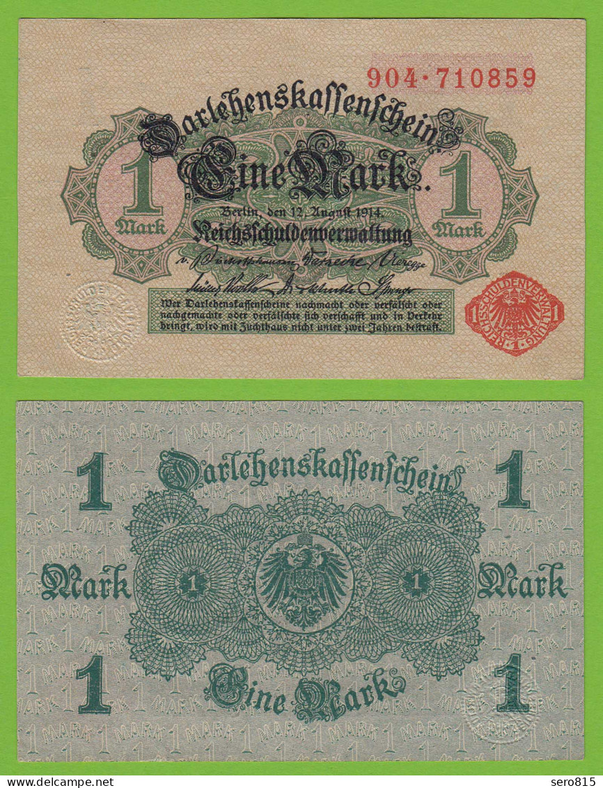 Darlehnskassenschein 1 MARK 1914 Ros. 51c  XF/aUNC  (19542 - Autres & Non Classés