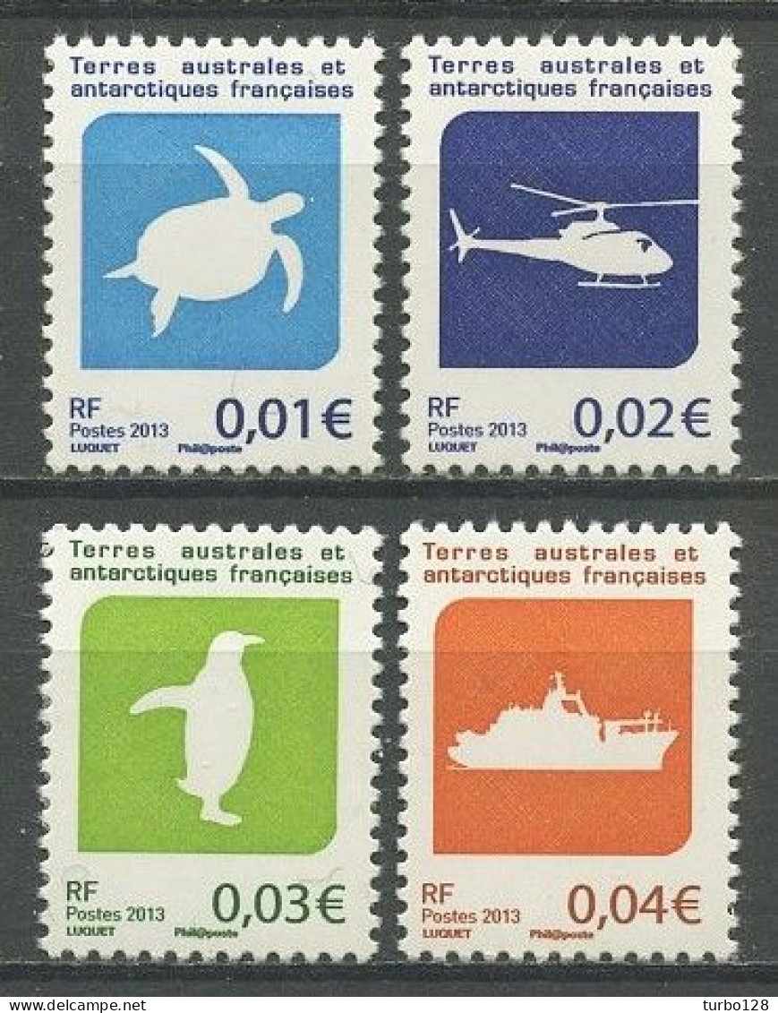 TAAF 2013 N° 677/680 ** Neufs MNH Superbes C 4 € Faune Oiseaux Tortue Bateaux Hélicoptère Bird Animaux Transport Turtles - Unused Stamps