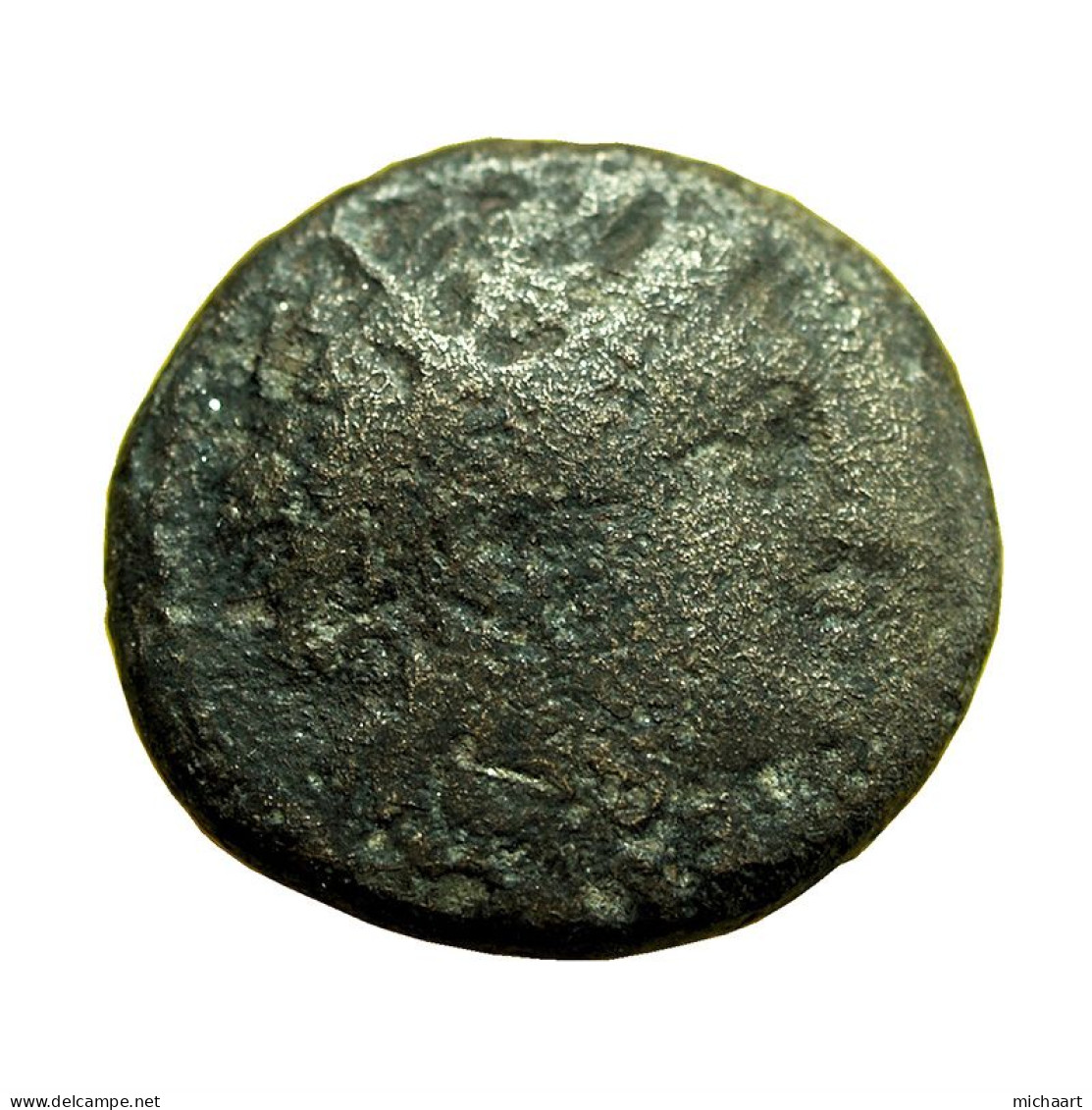 Ancient Greek Coin Myrina Aeolis AE15mm Apollo / Amphora 01840 - Griechische Münzen