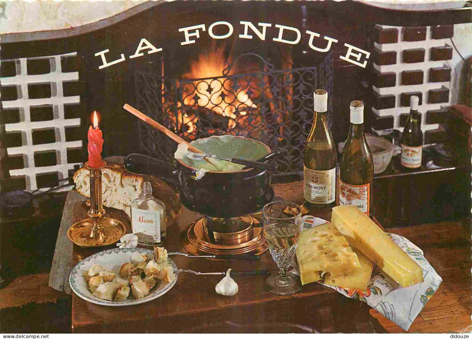 Recettes De Cuisine - Fondue - Gastronomie - Carte Dentelée - CPM - Voir Scans Recto-Verso - Recettes (cuisine)