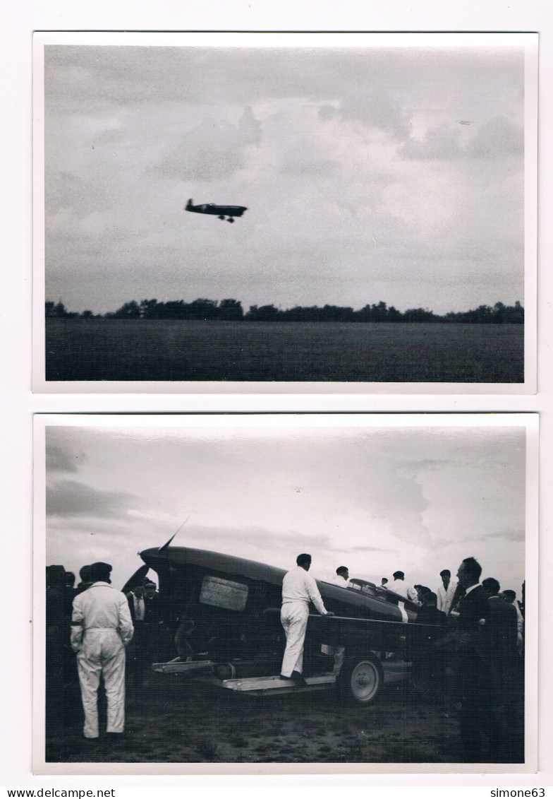 8 PHOTOS  Argentiques- Meeting Aérien -  COUPE DEUTSCH - 1936-  Aviateur LACOMBE - Hélicoptère - Photos LIONEL FAVA - Luftfahrt