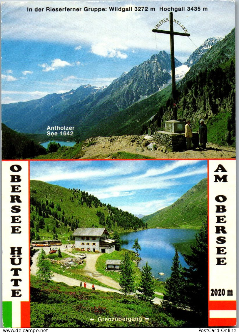 51882 - Tirol - Obersee , Obersee Hütte , Antholzer See , Grenzübergang - Gelaufen 1991 - Defereggental